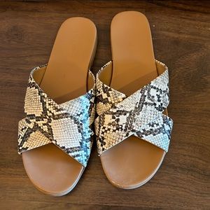 Abound snakeskin slides sandals